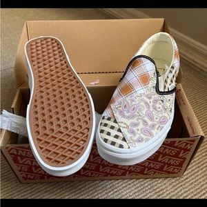 Brand new in the box vans slip ons